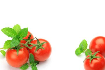mini-tomato and mint