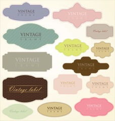 Vintage labels - vector set