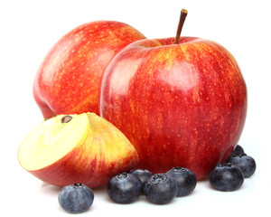 Apples with blueberry