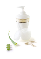 Cosmetics phyto cream with aloe vera