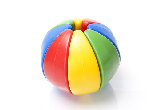 colour puzzle ball on white background