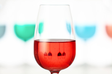 closeup of glass colored