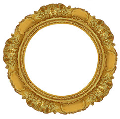 circle gold frame