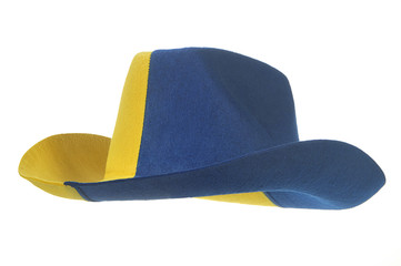 Yellow-blue cowboy hat