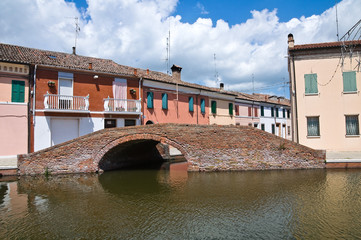 Sisti Bridge. Comacchio. Emilia-Romagna. Italy.