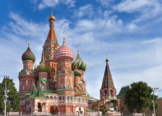 Fototapeta na wymiar Vasily Blazhennogo s cathedral(St Basil s Cathedral) .Moscow