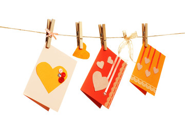 love cards on a string