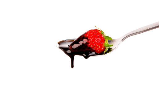 Strawberry on spoon