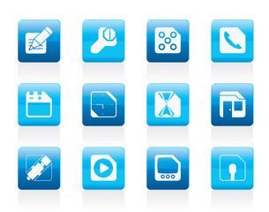 Mobile Phone, Computer and Internet Icons