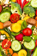 Ein Herz aus Gemüse. Gesunde Ernährung