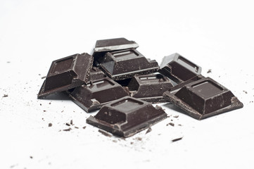 chocolate on a white background