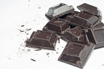 chocolate on a white background