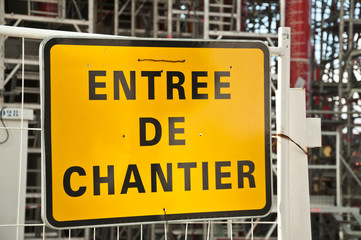 Fototapeta premium entrée de chantier