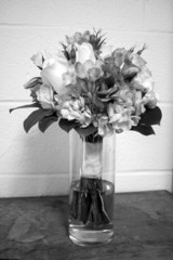 Bridal Bouquet in Black and White