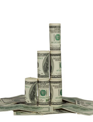 The growing pyramid of dollar bills