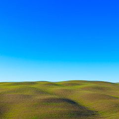 Tuscany: typical landscape. Rolling hills near Siena.