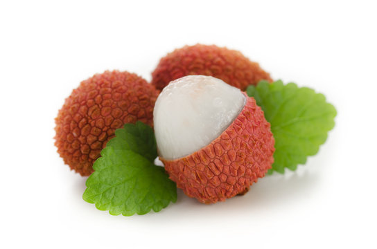 A group of fresh Lychees