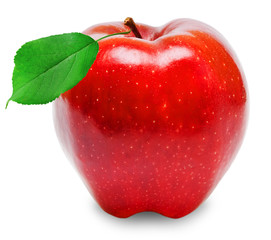 red apple isolated on white background