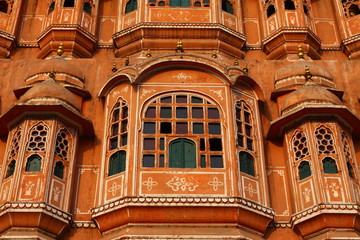 Obraz na płótnie Canvas Hawa Mahal, Pałac Wiatrów, Jaipur, Radżastan, Indie.