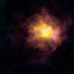 nebula gas cloud in deep outer space