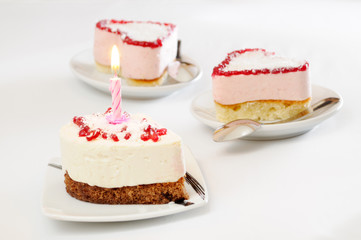 Cake with a candle