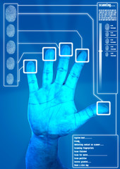 Obraz na płótnie Canvas Fingerprint Scanning for secure authorization