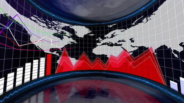 Business Graph in Monitor - HD1080