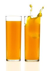 Two cups of orange juice
