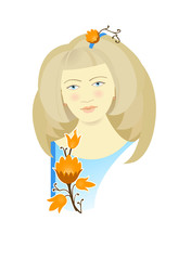 Romantic winter woman