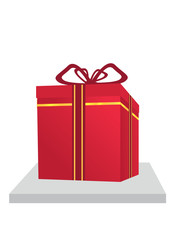 red present box vector illustration