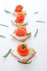 Smoked salmon and cream cheese