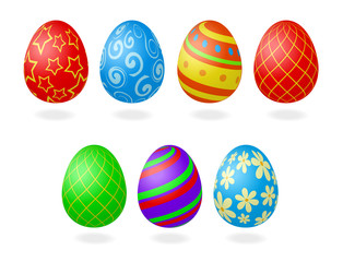 vector illustration of easter eggs