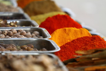 Traditional spices market in India