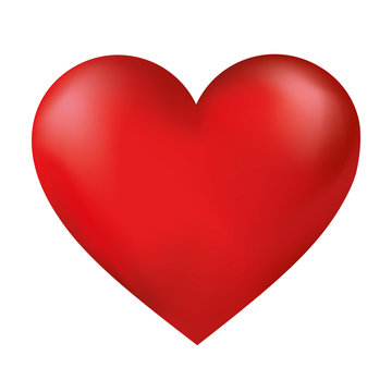 red heart , vector