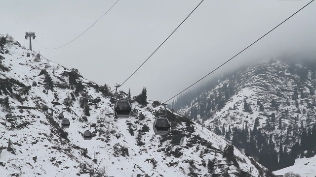 Cableway over the precipice
