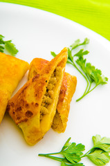 Patties with meat in the plate