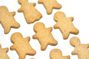 並べたジンジャークッキー