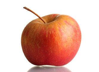 ripe red apple isolated on white