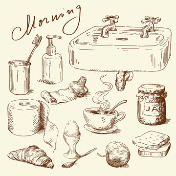 morning - hand drawn collection