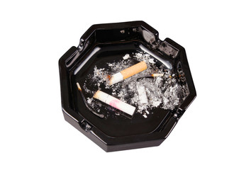 cigarette butts in an ashtray