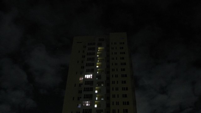 Day Replaces Night On Background Of House And Sky