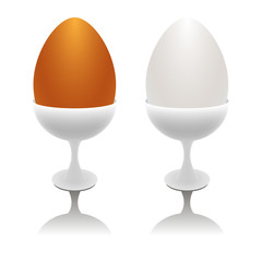 Vector eggs in eggcups