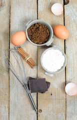 Sweet ingredients for cake