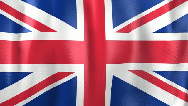 3D Animation of national flag of United Kingdom (UK