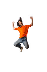 Dancer isolated on the white