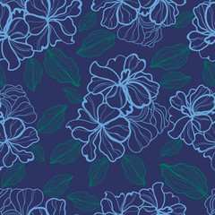 Vector seamless floral pattern with roses