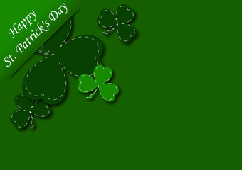 congratulatory background with shamrock