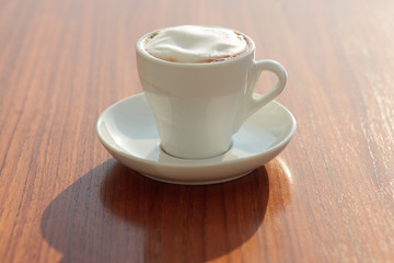 cappuccino on a table