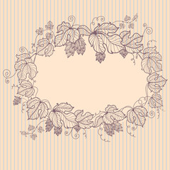 Retro floral vignette