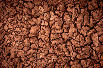 Dry soil closeup before rain